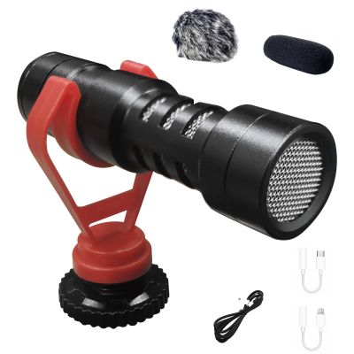 KraftGeek Shotgun Mic for Camera, Vlogging Microphone for iPhone, Android Phones, Canon, Nikon DSLR - With Shock Mount, DeadCat Windscreen for Video Recording