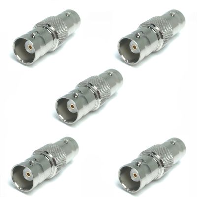 BNC Female to Female, 5-Pack BNC Barrel Connector Coupler, Extend Cables on CCTV Camera Survelliance System
