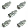 BNC Female to Female, 5-Pack BNC Barrel Connector Coupler, Extend Cables on CCTV Camera Survelliance System view 1