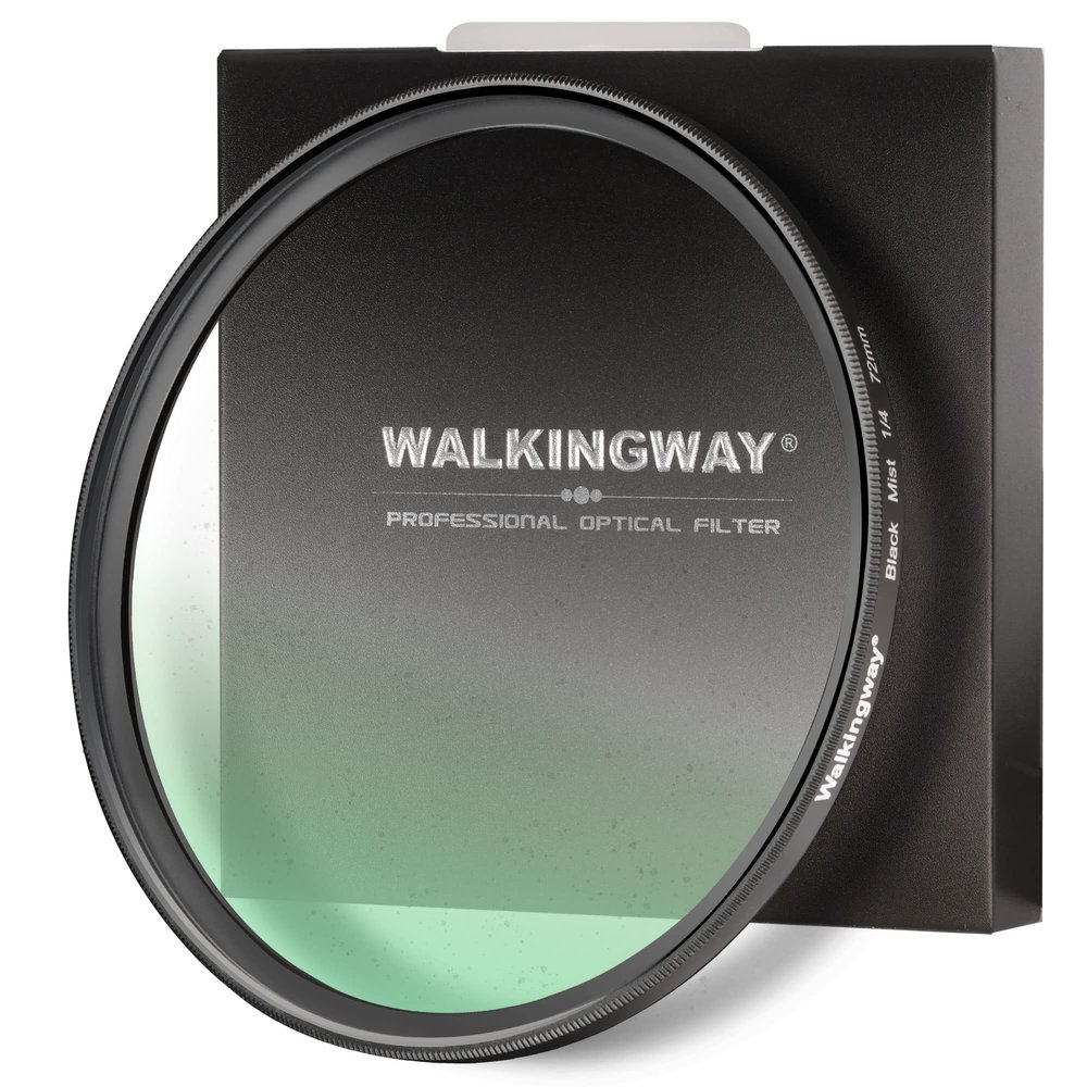 WalkingWay 95mm Black Diffusion Filter 1/2 Pro Mist Camera Lens Filter Soft Dreamy Cinematic Effect Hazy Diffuser with Ultra Slim and Optical Glass for Portrait/Vlog/Photography/Video
