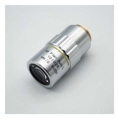 10X Microscope Plan Objective with Long Working Distance- Infinitive Optical System, Tube Lens Focal Length 200mm