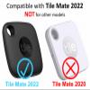 A-Focus 3 Pack Compatible with Tile Mate 2022 Case with Keychain, Flexible Silicone Anti-Scratch Shockproof Skin Cover Kit Compatible with Tile Mate 2022 Tracker (Black White Green) view 2