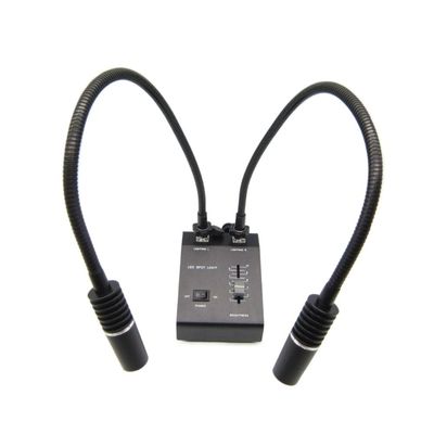 LED 6 watt Dual Gooseneck Illuminator Fit for Stereo Microscope