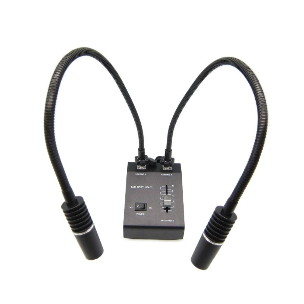LED 6 watt Dual Gooseneck Illuminator Fit for Stereo Microscope