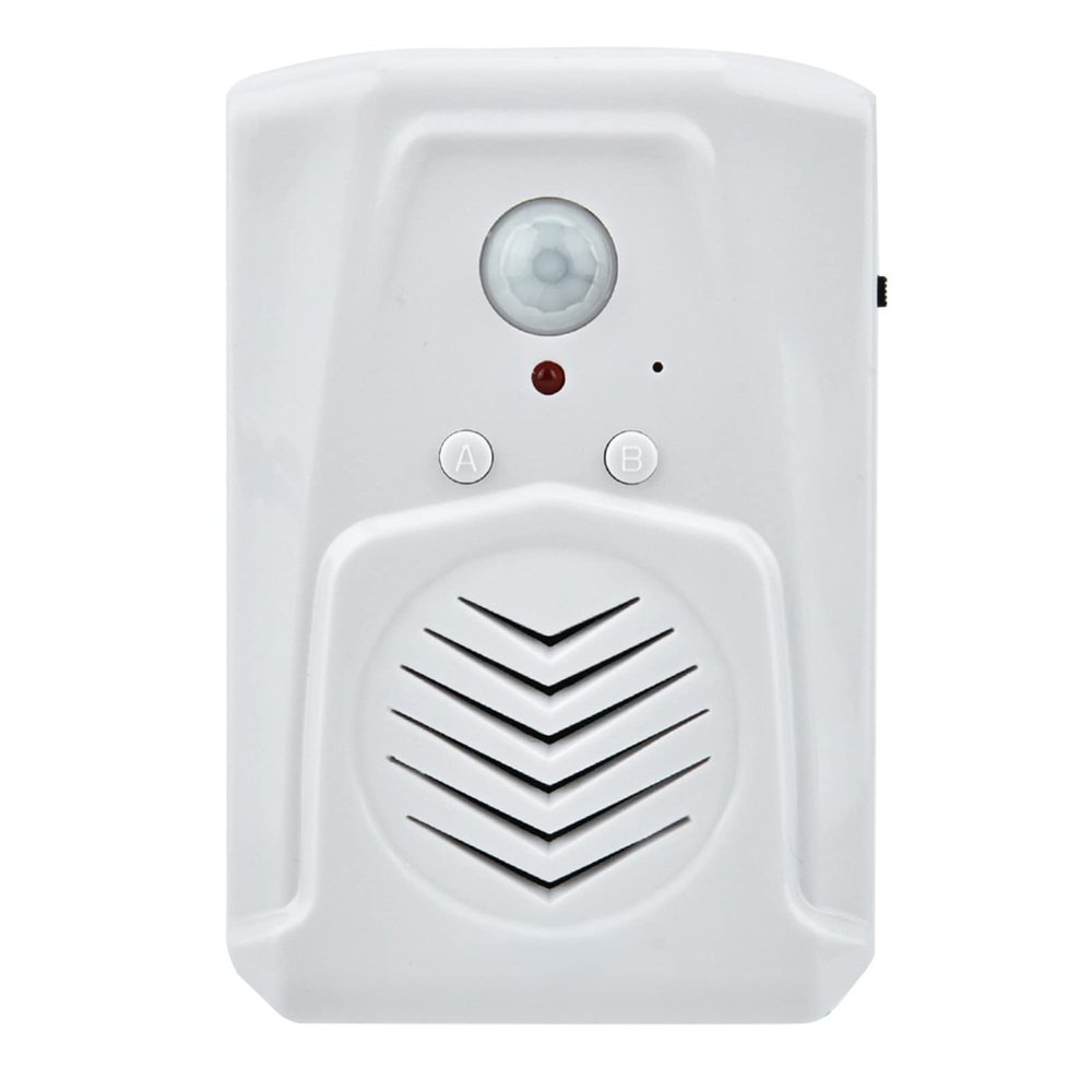 Saluaqui Motion Sensor Alarm MP3 Audio Player Infrared Induction Doorbell, USB Battery Powered, Induction Distance up to 4 Meters for
