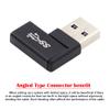 NFHK USB-C Type C Female to USB 3.0 A Male Data Adapter Flat Horizontal 90 Degree Right Angled for Laptop Desktop view 4
