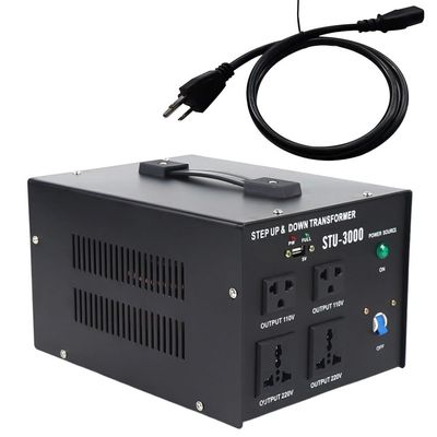 BJTDLLX 3000W Voltage Transformer, 3000W Voltage Converter, 110V to 220V/220V to 110V, 5V USB, Heavy Duty, Corded Electric