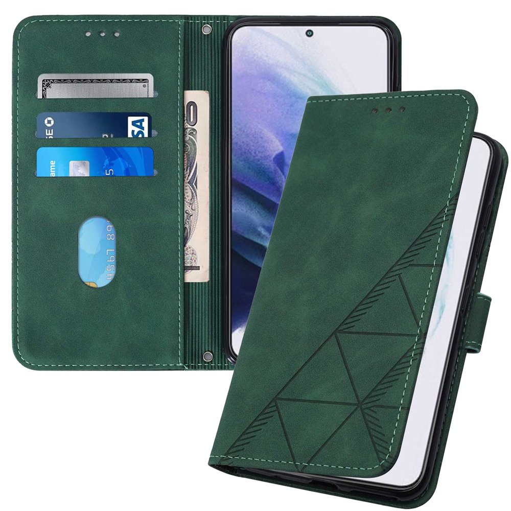 GYHOYA Case for iPod Touch 7 Wallet Case with Card Holder Leather with Kickstand Card Slots Phone Case Durable Magnetic Closure Shockproof Protective Cover for iPod Touch 5th / 6th / 7th Green YBS