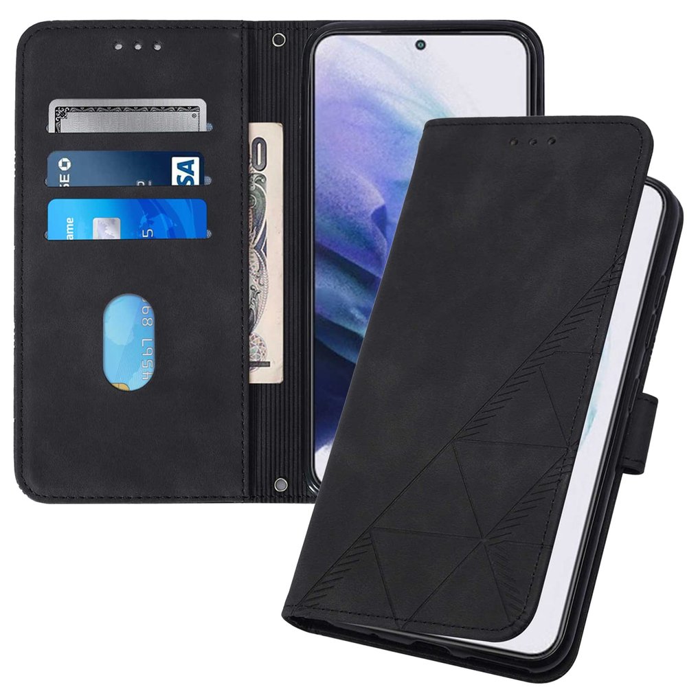 GYHOYA Case for iPod Touch 7 Wallet Case with Card Holder Leather with Kickstand Card Slots Phone Case Durable Magnetic Closure Shockproof Protective Cover for iPod Touch 5th / 6th / 7th Black YBS