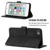 GYHOYA Case for iPod Touch 7 Wallet Case with Card Holder Leather with Kickstand Card Slots Phone Case Durable Magnetic Closure Shockproof Protective Cover for iPod Touch 5th / 6th / 7th Black YBS view 4
