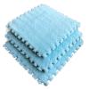 easycustomerlee 12pcs Tiled Puzzle Play Mats Interlocking Shaggy Soft EVA Foam Mats Protective Floor for Children Kids Room Home Parlor Bedroom(Lightblue) view 1