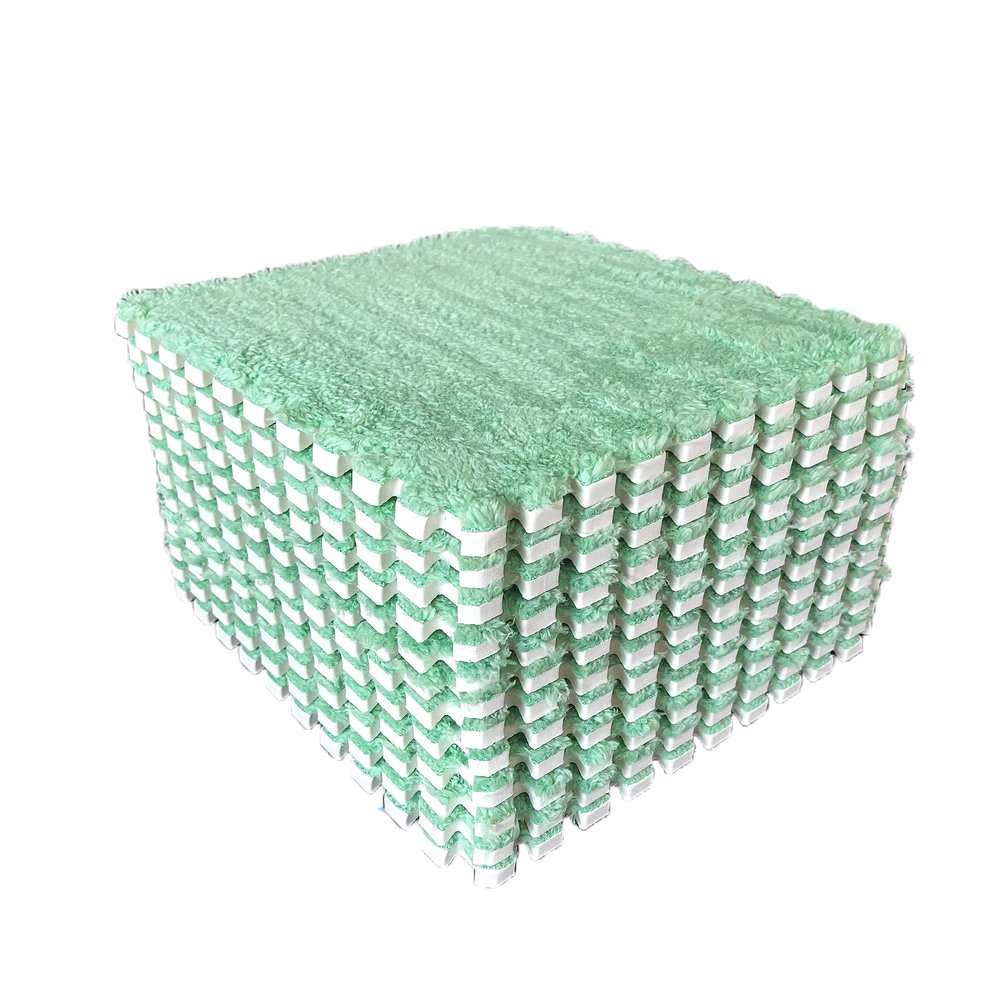 easycustomerlee 12pcs Tiled Puzzle Play Mats, Mint Green