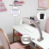 KMLSHLL Half Moon Light for Lash Lamp, Half Moon Led Table Lamp for Estheticians, Nail Tech, and Cosmetician, Half Moon Desk Lamp with Stepless Dimming and Color Temperature, White-with Rhinestones view 4