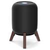 Yibracki Table Wood Stand for HomePod 2nd Gen Speaker with Dust-Proof Cover, Anti-Slip Wooden Desktop Speaker Stand Compatible with Homepod 2 Wood Tripod Holder with Sturdy Metal Frame, Black view 1