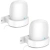 Aokicase For Google Nest WiFi Pro Holder Desktop Stand Holder Accessories with Integrated Cable Management, Smart Home Speaker Accessories Rack, Space Saving (Google Nest WiFi Pro, White) 2 Pieces view 1