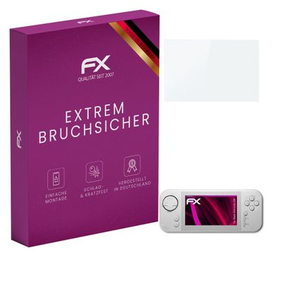 atFoliX Plastic Glass Protective Film compatible with Blaze Evercade EXP, 9H Hybrid-Glass FX Screen Protector
