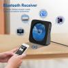 CD Player Portable Bluetooth 5.1 Desktop CD Player with HiFi Sound Speakers,Remote Control,Dust Cover,LED Display,Boombox FM Radio,USB/AUX for Home,Kids (Black) view 4