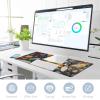XXL Rubber Base Mouse Pad Oversized Desk Mat for Gaming and Office Soft with Stitched Edges Non Slip Portable 16x35.5in Abstract Pebble Design view 4