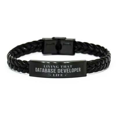 Mugart Database Developer Braided Bracelet Database Developer Student Graduation, Living that Database Developer Life Funny, Sarcasm Gifts for Coworkers, Friend Database Developer Birthday