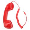 Dpofirs Retro Phone Handset, Vintage Retro 3.5Mm Telephone Handset Cell Phone Receiver, Radiation Proof Handheld Cell Phone Microphone for Mobile Phones Computers (Red) view 1