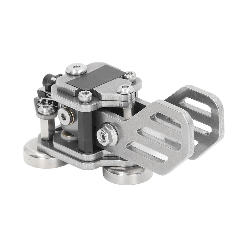 Morse Code Key, Double Paddle Adjustable Buttons Mini CW Key Adjustable Distance Switching 3.5mm Standard Stereo Stainless Steel Automatic Telegraph Key