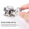 Morse Code Key, Double Paddle Adjustable Buttons Mini CW Key Adjustable Distance Switching 3.5mm Standard Stereo Stainless Steel Automatic Telegraph Key view 2