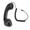 Retro Phone Handset, Vintage Retro 3.5Mm Telephone Handset Cell Phone Receiver, Radiation Proof Handheld Cell Phone Microphone for Mobile Phones Computers (Black) view 1