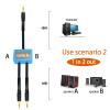 1ft Sound Channel swicher 1/8" aux Input 3.5mm 2X 3.5 Output Switch Selector 2 in 1 Out R/L Stereo Audio 1 in 2 Out Stereo Audio Splitter with Phone pc Player view 2