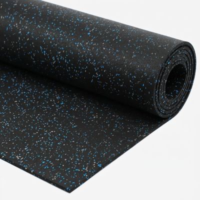 Traxxon by FlooringInc Rubber Gym Flooring Roll, Heavy Duty Recycled Rubber Floor Mats for Home Gym, Garage Gym Floor Mat, Horse Stall Mat (1/4" Thick | Blue/Grey | 3'x4' | 12 Sq Ft)