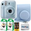 Fujifilm Instax Mini 12 Instant Film Camera Pastel Blue, Fujifilm Instax Mini Twin Pack Instant Film 20 Prints, Prtotective Case, Gift Bundle view 1