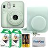 Fujifilm Instax MiniI 12 Instant Film Camera Mint Green, Fujifilm Instax Mini Twin Pack Instant Film 20 Prints, Prtotective Case, Gift Bundle view 1