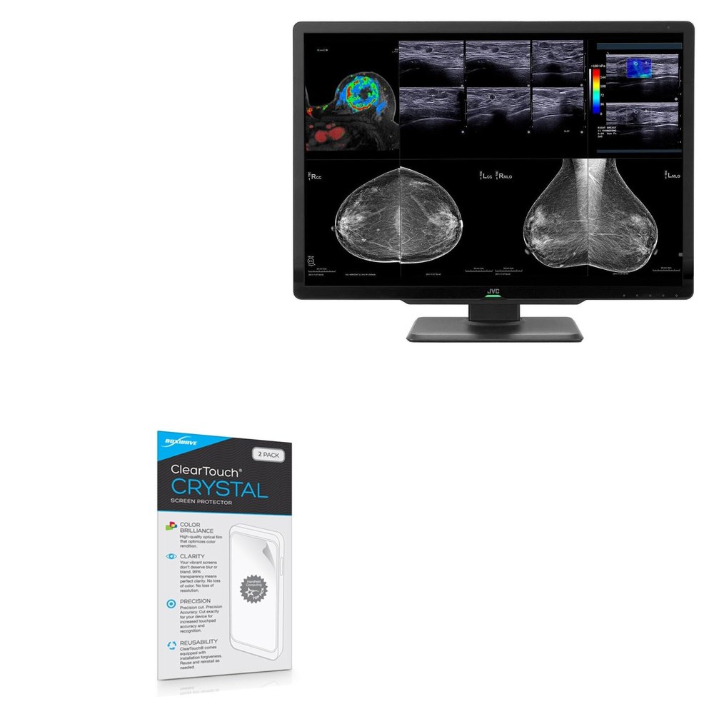 BoxWave Screen Protector Compatible with JVC CL-S1200 - ClearTouch Crystal (2-Pack), HD Film Skin - Shields from Scratches