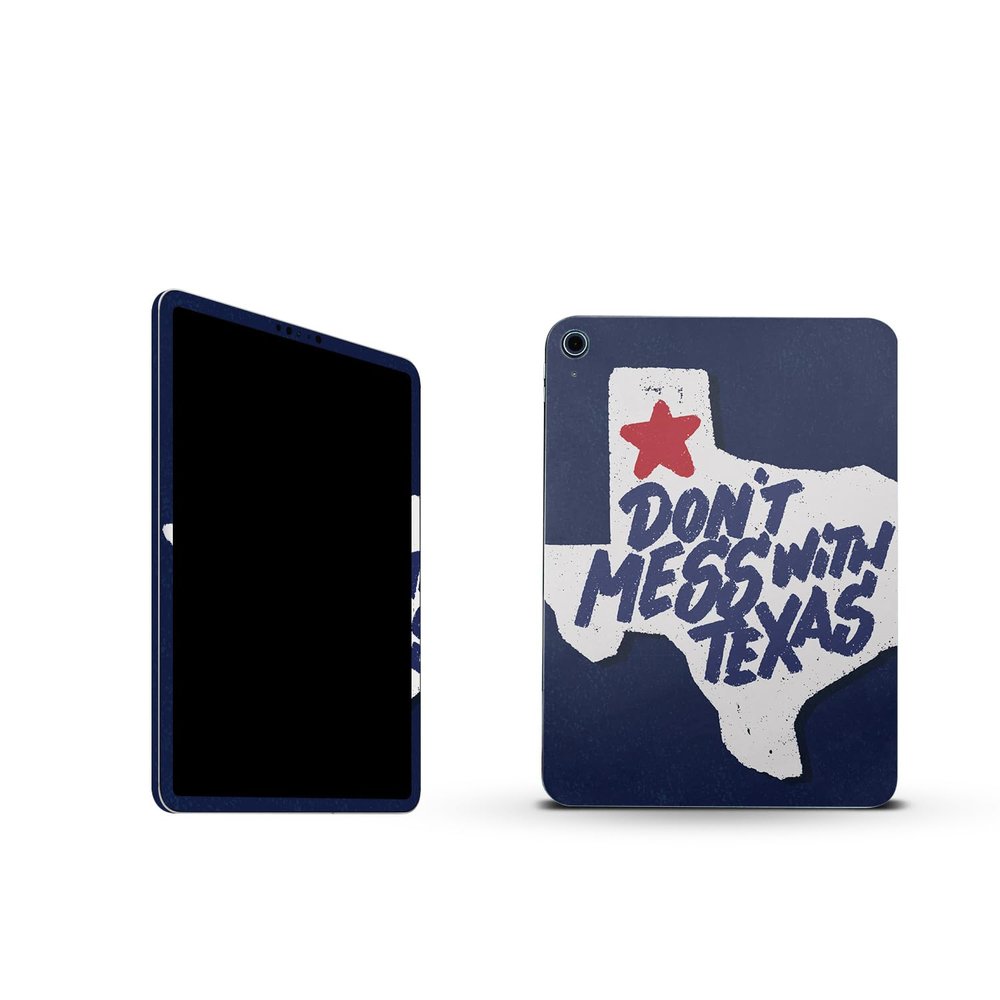 MightySkins Skin Compatible with Apple iPad 10.9" 10th Gen (2022) Full Wrap Kit - Dont Mess with Texas | Protective, Durable, and Unique Vinyl Decal wrap Cover | Easy to Apply | Made in The USA