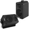 Pyle Indoor Outdoor Speakers Pair - 200 Watt Dual Waterproof 3.5 2-Way Full Range Speaker System w/ 1/2 High Compliance Polymer Tweeter - in-Home, Boat, Marine, Deck, Patio, Poolside (Black) view 1