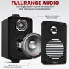 Pyle Indoor Outdoor Speakers Pair - 200 Watt Dual Waterproof 3.5 2-Way Full Range Speaker System w/ 1/2 High Compliance Polymer Tweeter - in-Home, Boat, Marine, Deck, Patio, Poolside (Black) view 2