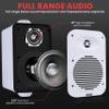 Pyle Indoor Outdoor Speakers Pair - 500 Watt Dual Waterproof 5.25 2-Way Full Range Speaker System w/ 1/2 High Compliance Polymer Tweeter - in-Home, Boat, Marine, Deck, Patio, Poolside (White) view 2