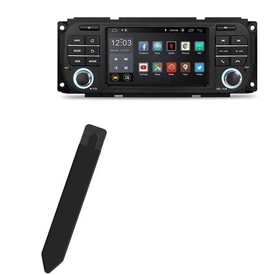 BoxWave Stylus Pouch Compatible with Xtrons Car Stereo Radio Player (5 in) - Stylus PortaPouch, Pen Stylii Holder Carrier Portable Self-Adhesive - Jet Black