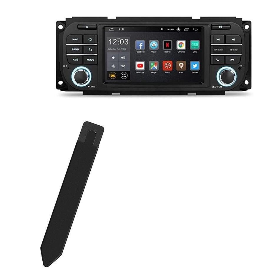 BoxWave Stylus Pouch Compatible with Xtrons Car Stereo Radio Player (5 in) - Stylus PortaPouch, Pen Stylii Holder Carrier Portable Self-Adhesive - Jet Black