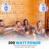 Pyle Indoor Outdoor Speakers Pair - 200 Watt Dual Waterproof 3.5 2-Way Full Range Speaker System w/ 1/2 High Compliance Polymer Tweeter - in-Home, Boat, Marine, Deck, Patio, Poolside (White) view 4