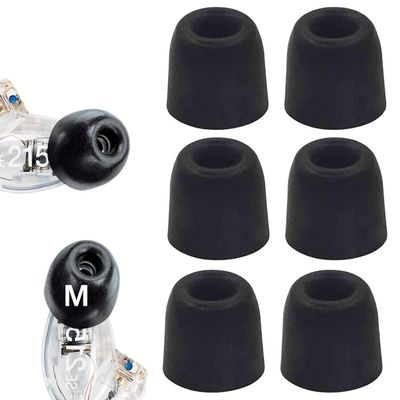 BLLQ Replacement Memory Foam Tips Foam Sleeves Earbuds Compatible with Shure SE215 AONIC 215 SE112 SE315 SE425 SE530 SE535 Earphones, [Noise Cancelling] 6PCS 3Pairs [Mediuml Size] 524M