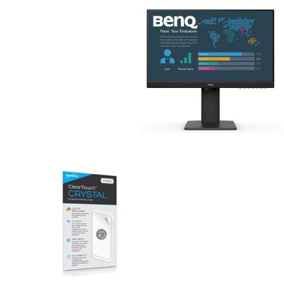 BoxWave Screen Protector Compatible with BenQ BL2485TC (23.8 in) - ClearTouch Crystal (2-Pack), HD Film Skin - Shields from Scratches