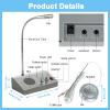 KOQICALL Window Intercom Window Speaker Intercom System Dual Way Anti-Interference Intercom Microphone for Bank Hospital Ticket Office Silver E340 view 4