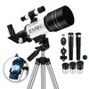ESAKO Telescope for Kids & Beginners, 70mm Aperture Portable Telescopes with 3 Eyepieces, Height Adjustable Tripod & Phone Adapter & Remote Control Gift for Christmas view 1