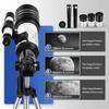 ESAKO Telescope for Kids & Beginners, 70mm Aperture Portable Telescopes with 3 Eyepieces, Height Adjustable Tripod & Phone Adapter & Remote Control Gift for Christmas view 4
