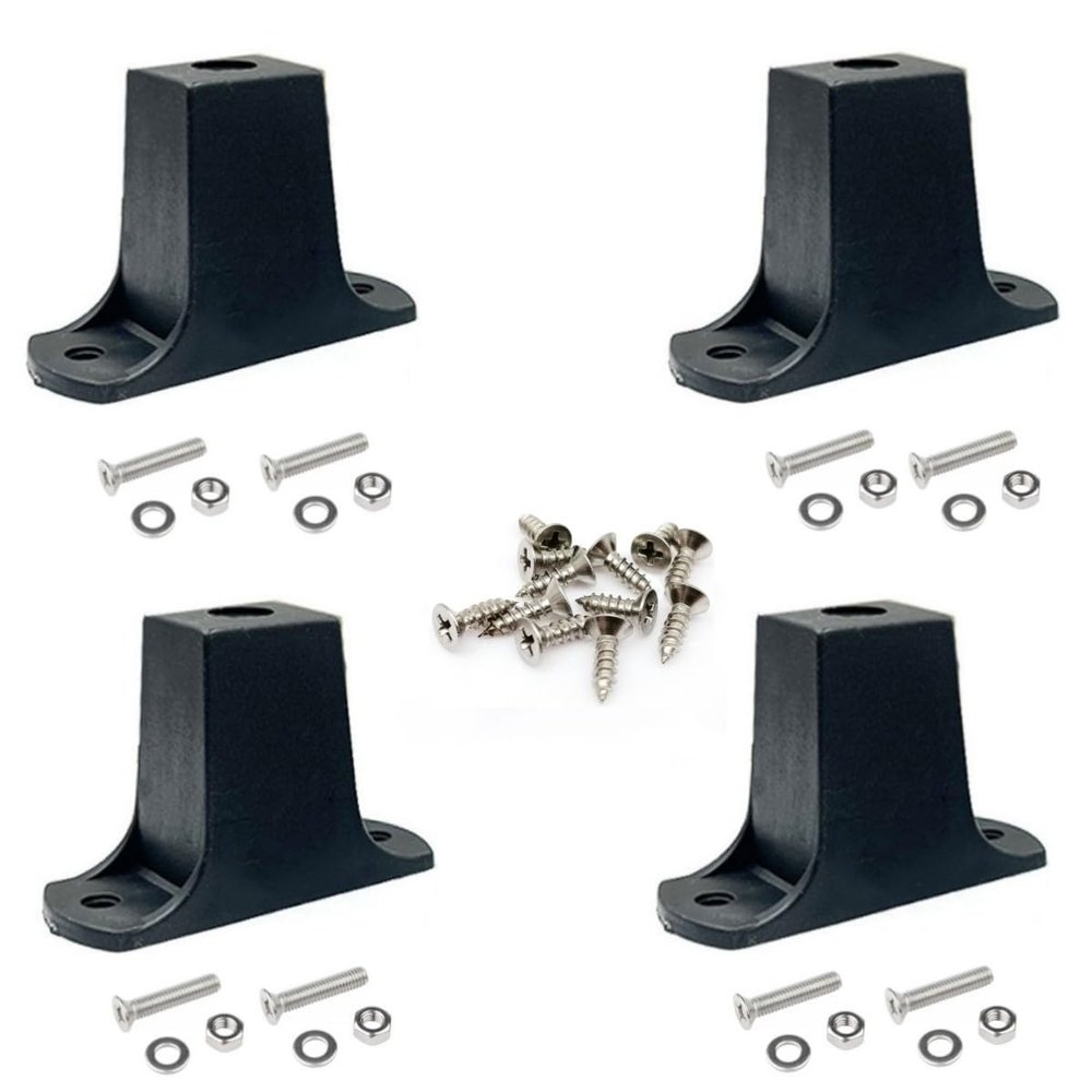 CCeCCe 4 Pack Rolling Duffle Bag Feet Replacement with Mount Hardware Upright Luggage Bottom Feet Foot Stud Stand for Wheeled Party Speaker Softside Suitcase Rolling Carry On Luggage with Wheels