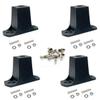 CCeCCe 4 Pack Rolling Duffle Bag Feet Replacement with Mount Hardware Upright Luggage Bottom Feet Foot Stud Stand for Wheeled Party Speaker Softside Suitcase Rolling Carry On Luggage with Wheels view 1