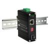 Throncom Industrial 10G 90W PoE Fiber Media Converter Mini 10GBase-X SFP+ Fiber Optic Transceiver IEEE802.3bt PoE++ Cooper to SFP+ 10Gigabit Ethernet Converter DIN Rail 48-57V DC Input view 1