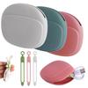 3PCS Silicone Headphone Organizer with 3PCS Silicone Cable Ties, Abnaok Data Cable Storage Case, Portable Wired Headphone Organizer Reusable Cable Straps for Home or Workplace view 1