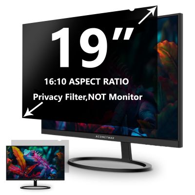 ACONETMAX 19 Inches Privacy Screen Filter for Computer 16:10 Widescreen Monitor | Privacy Shield | Anti Glare & Blue Light Filter | Eye Protection | Anti-Scratch Protector Film