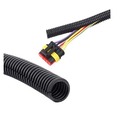 1/3 M Insulation Corrugated Tube Harness Casing Cable Sleeves Cord Duct Cover Auto Car Mechanical Line Protecter (Color : E-Ring, Size : 25MM_3METER)